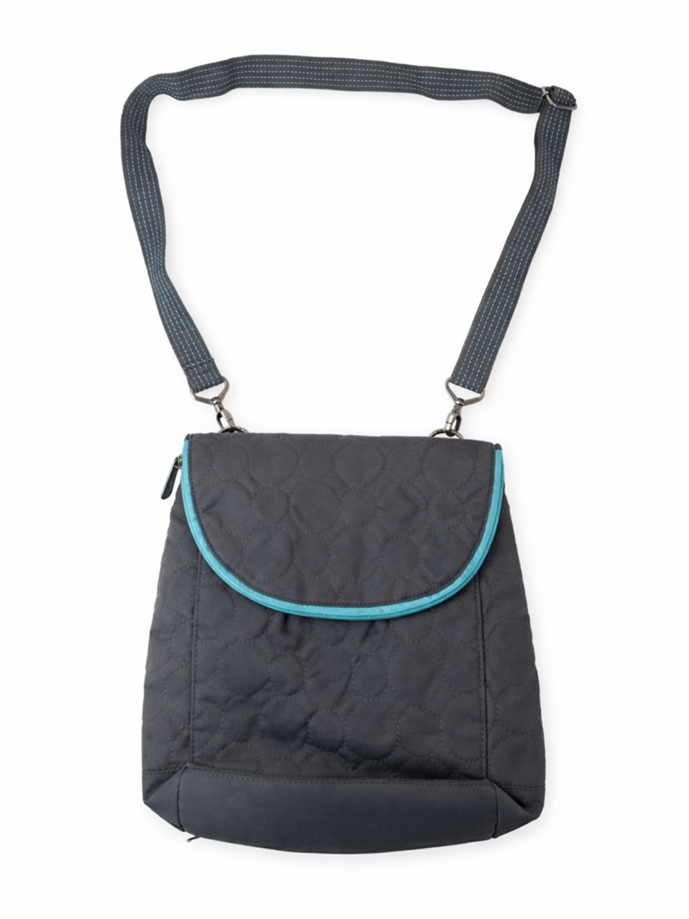 Thirty-One Vary You Convertible Crossbody Backpack Gray Quilted Bag
